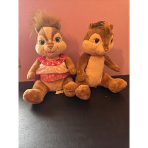 BUILD A BEAR ALVIN BRITTANY PLUSH STUFFED TOYs 14"